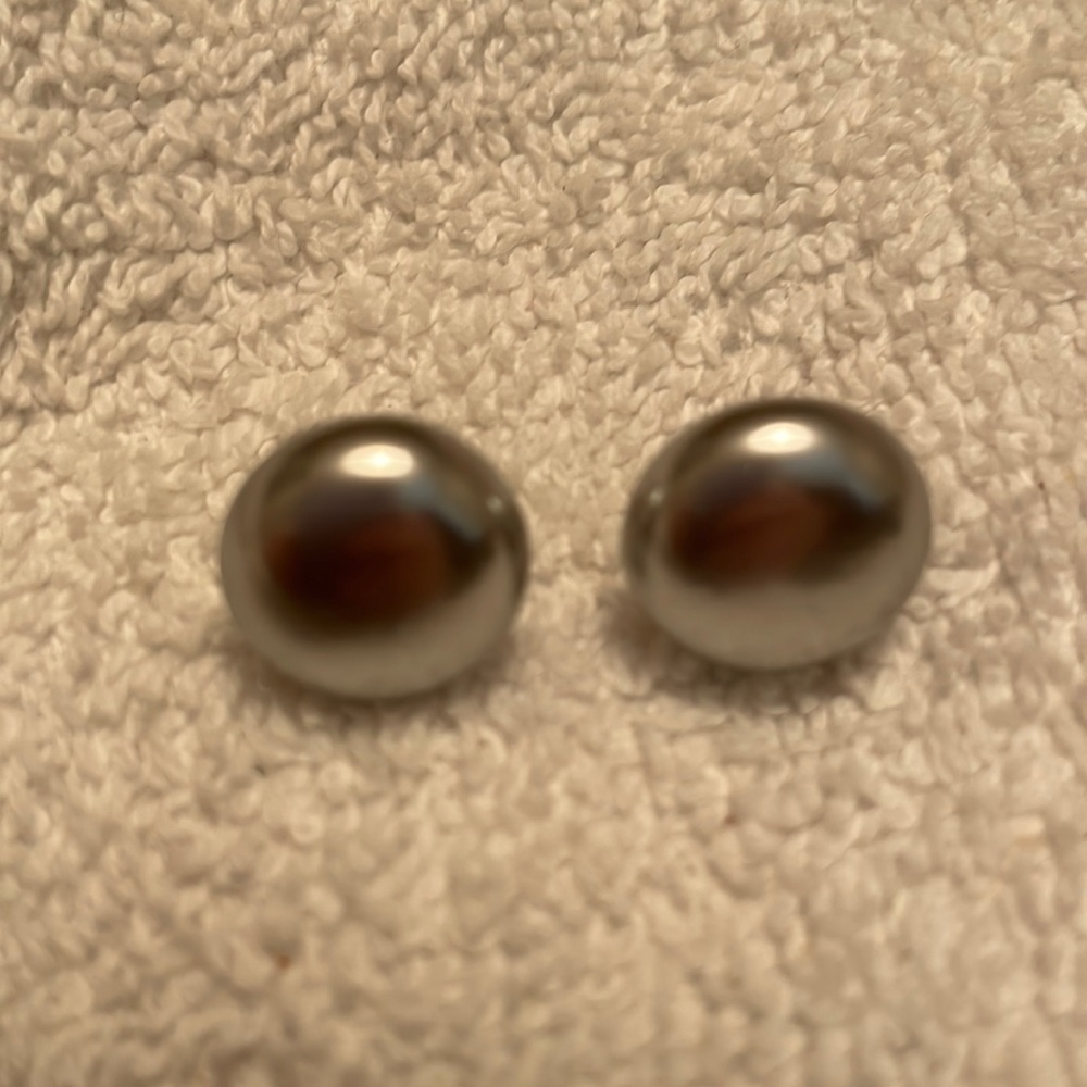 Silver pierced earrings. Approximately dime sized.From smoke/pet/scent free home